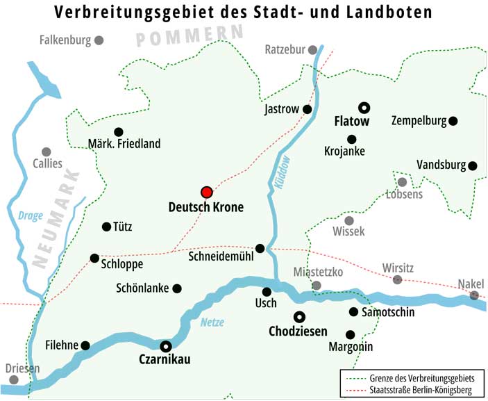 Verbreitungsgebiet des Stadt- und Landboten